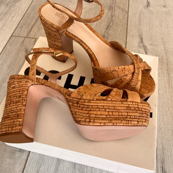 SCHUTZ Darilia Cork Platform Sandals - Picture 4 of 7
